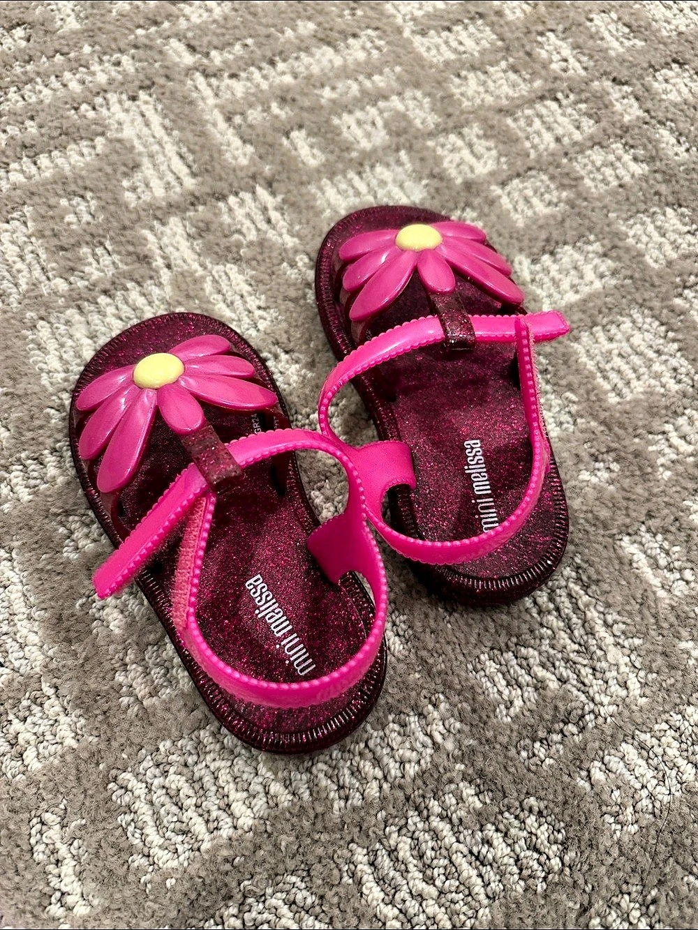 Mini Melissa Possession Daisy Pink Sandals
